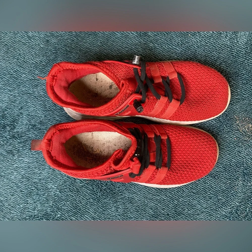 Runside - size 13 boys red running tennis shoes - used condition see pics